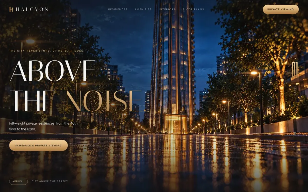 Halcyon demo homepage hero