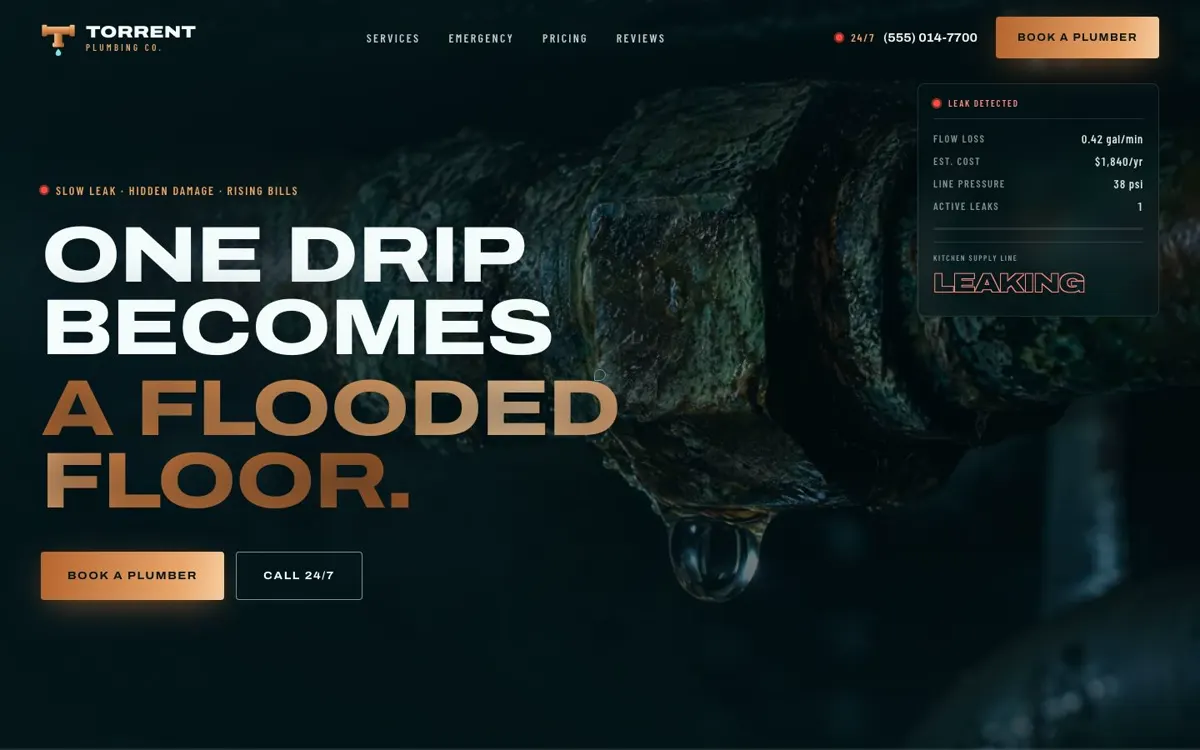 Torrent demo homepage hero